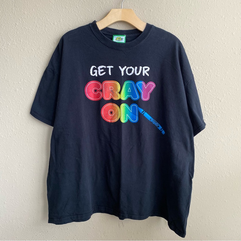 Y2K Crayola Get Your Cray On Crayon Shirt
